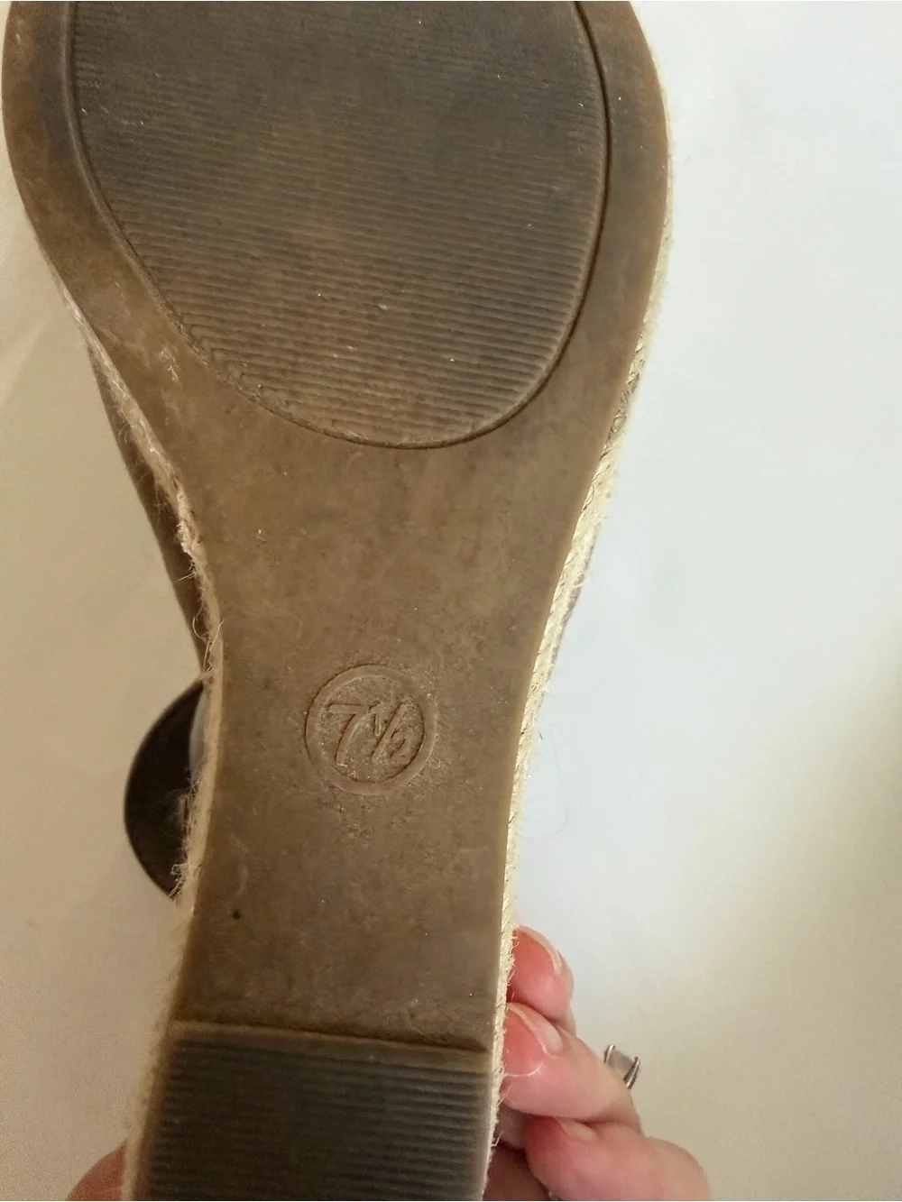 Universal Thread Taupe Espadrille Wedge Sandals Boho Size 7.5